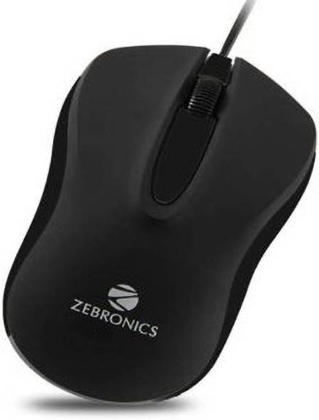 ZEBRONICS ZEB USB WIRED WING MOUSE 3 BUTTON SOFT CLICKS Wired Ambidextrous Laser  Gaming Mouse
