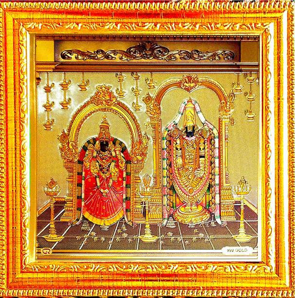 SUNINOW TIRUPATI BALAJI AND LAXMI JI PHOTO FRAME | LAKSHMI MATA Religious Frame