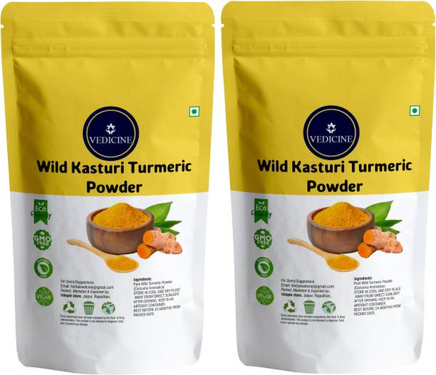 VEDICINE 100% Natural Wild Kasturi Manjal Turmeric Amba Haldi Powder
