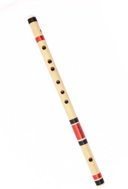 Shiv'z Muzic C Natural medium BUDGET Bansuri LEFT HAND, 19 inches (FREE Written Manual & Bag) Bamboo Flute