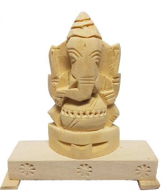 JDS PUJA ARTICLES Swetharka Ganesh - Vellerkku Root Vinayagar Original - Thelle Gilledu Ganapathi (Size no: 0) Decorative Showpiece  -  11.5 cm