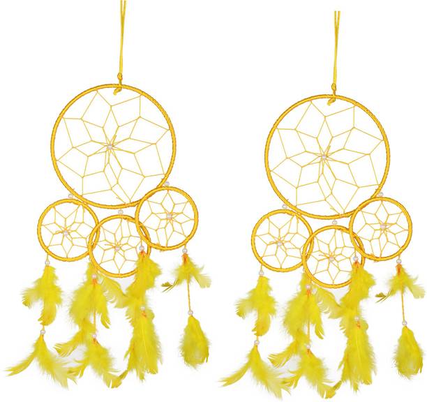 Ryme Car And Room Hanging Yellow Wool Dream Catcher