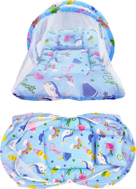 First Vision Cotton Kids Washable Baby Mosquito Net with Soft Pillow Mosquito Net