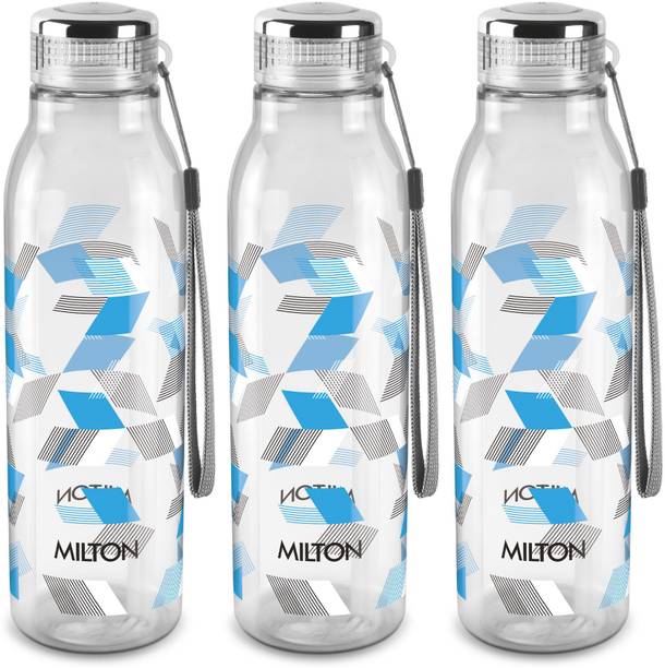 MILTON Helix 1000 Pet Water Bottle, Set of 3, 1 Litre Each, Blue 1000 ml