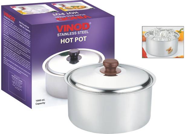 VINOD Stainless Steel Hot-Pot 2500 ml Cook and Serve Casserole