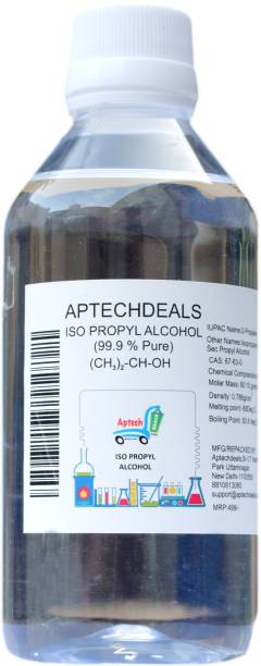 APTECHDEALS IPA Iso-Propyl Alcohol 99.9% [(CH3)2-CH-OH] CAS: 67-63-0, 250ml for Computers, Laptops, Mobiles