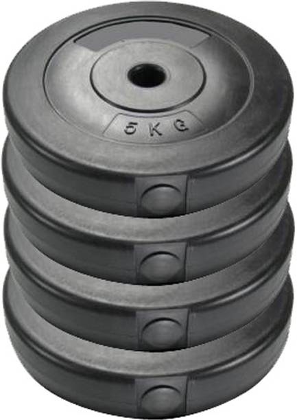 कॉगनान्ट Fitness 20kg (4 * 5kg) PVC Weight Plates (Best Quality for Home Usage) एडजस्टेबल डम्बल