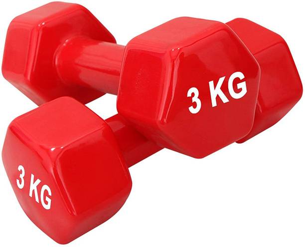 GRIFFIN Hex Vinyl Dumbbells Pair Home Gym Workout Vinyl Coated Pack Of 2 Men & Women Fixed Weight Dumbbell