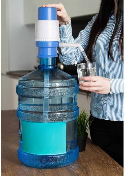 Tradeone Manual Hand Press Water Dispenser Pump for Bisleri Barrel Mineral Bottle Jerry Cans, 20L -25L - White & Blue (Water Pump) Centrifugal Water Pump