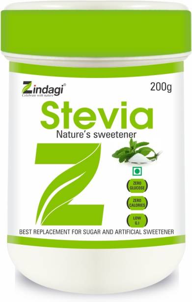 Zindagi Stevia Extract White Powder - Natural Stevia Spoonable White Powder - 200gm Sweetener