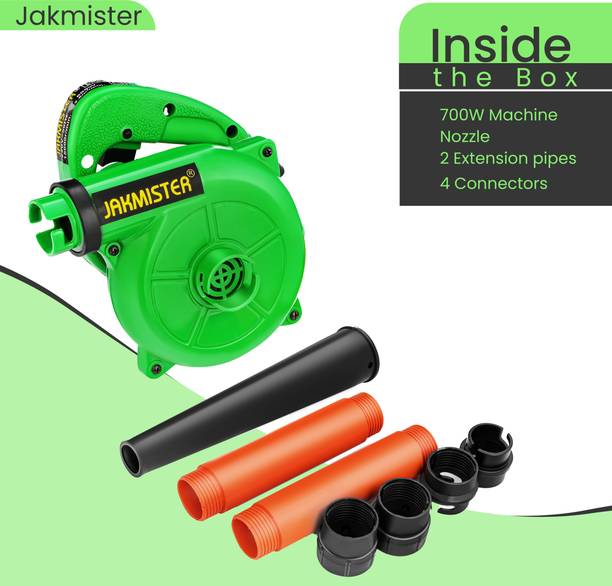 Jakmister 600W Anti-Vibration with 2 Extension Pipe Vacuum Cleaner/ Electric Air Blower and Suction Dust Cleaner for AC/Computer/Home Hi-Powered Blower