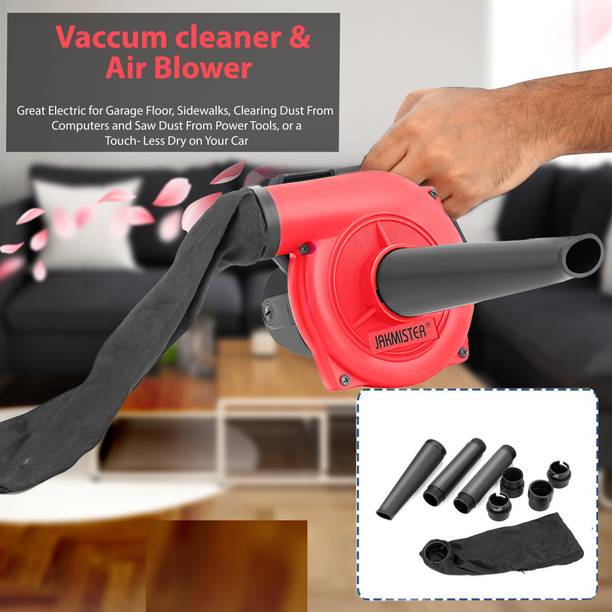 Jakmister (Unbreakable Body Sparkless Technology) Copper Air Blower for Cleaning Dust Cleaner Machine/Vacuum Cleaner with 2 Extension Pipe 1 20Feets Wire Forward Curved Air Blower