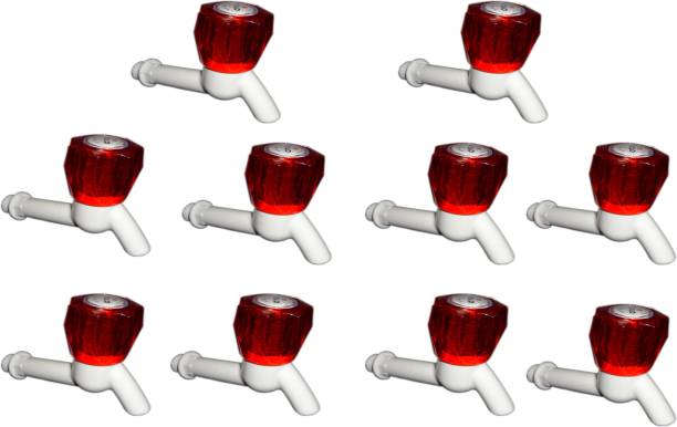 Arix Pvc Red Crystal long body bib cock pack of 10 Bib Tap Faucet