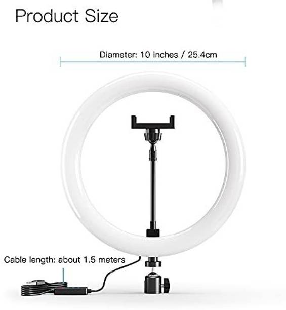 Gentle e kart Big 7 fit Tripod Stand with 10 Inches LED Ring Light-Live Stream Phone Holder Ring Flash