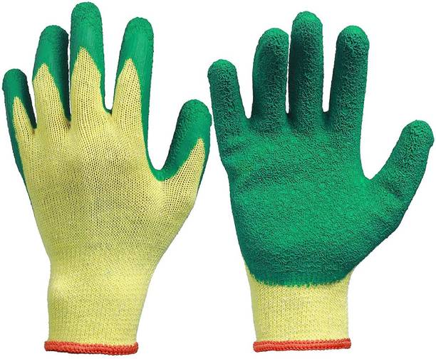 Giggle Biz Green Yellow Nylon Anti C Use in Kitchen, Gardening, Agriculture, Construction etc Gardening Shoulder Gloveut Resistance Hand Gloves Gardening Shoulder Glove