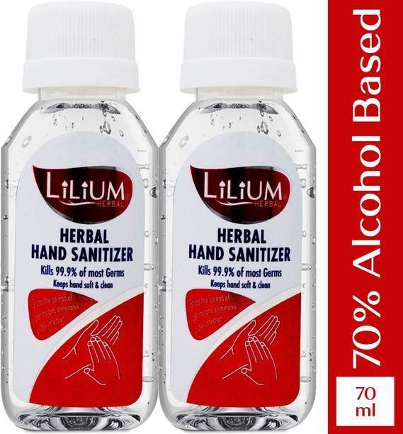 LILIUM Hand Cleanser (Sanitizer), Round Bottle Hand Sanitizer Bottle