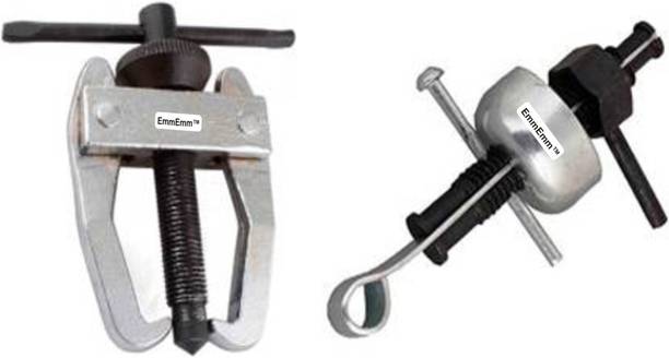 EmmEmm Combo of Heavy Duty 6 Inch Gear Armature Puller & 2 in 1 Fan Inner Bearing Puller Round Cup Lever Tool