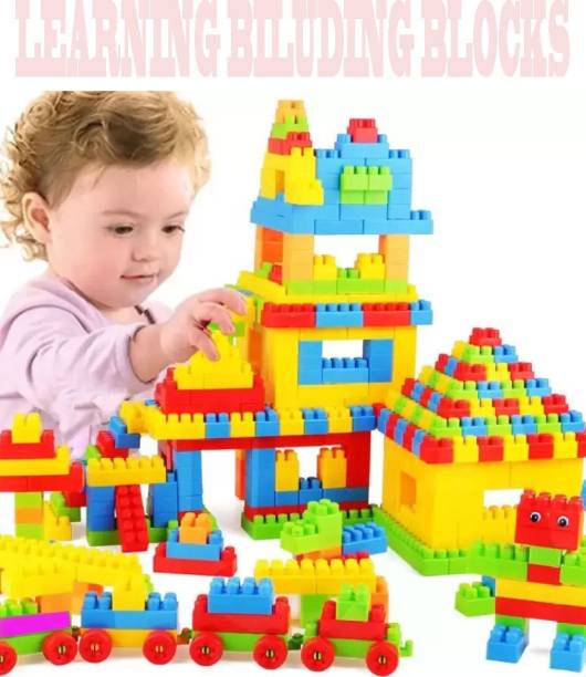 FRAONY NEW ARRIVAL BEST BABY GIFT (92 Pieces +8 Tyres)100+pieces building blocks Plastic Building Blocks Bricks Toy For Baby Kids Funny Educational Creative /Learning Toy/For Kids Puzzle Toy NON TOXIC Assembling Building Unbreakable Kids Toy Set