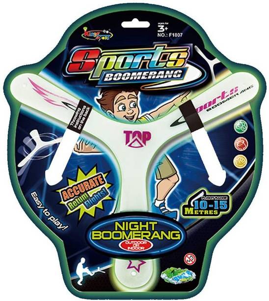Mubco Boomerang Glow in The Dark | Night Booma | Toys Kids & Adult | Left Handed Returning Boomerang