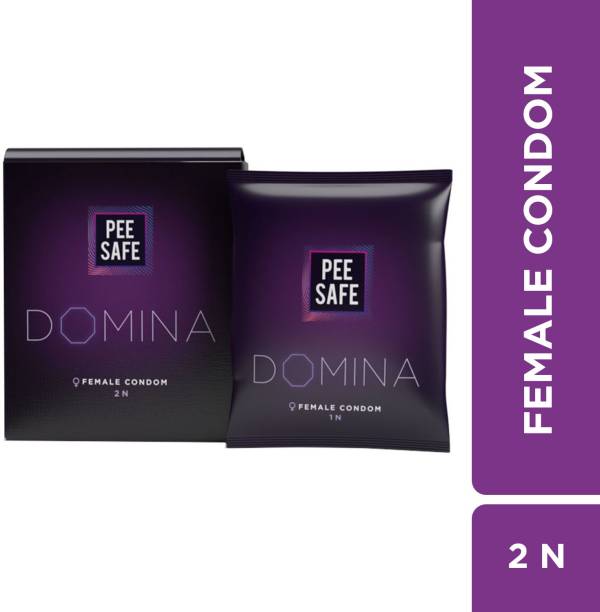 Pee Safe Domina Female Condom - Pack of 2 | With Disposable Bags Condom
