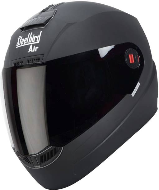 Steelbird Air SBA-1 HI-QUALITY MATTE CLASSIC FULL FACE BLACK 600 MM SIZE (L) Motorsports Helmet