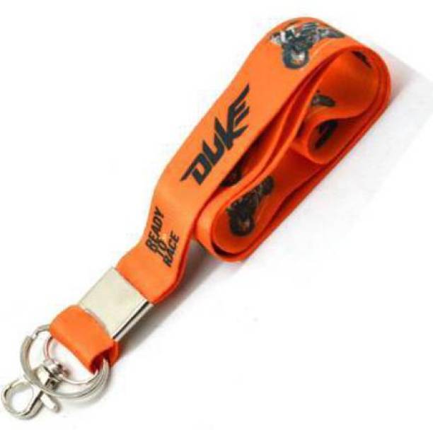 Meeko.com Quality Fabric Clothing Orange Hook LanYard Key Chain for KTM Bike Lanyard