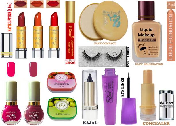 CLUB 16 HD Glow Super Stay Professional Makeup Kit of 14 Makeup Items AH57