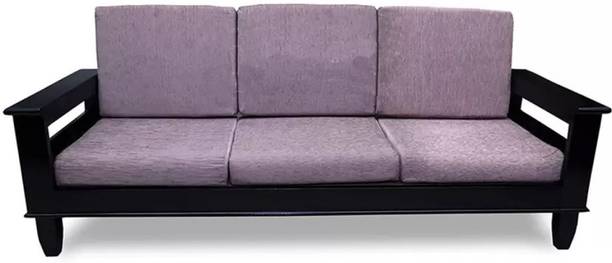Taskwood Furniture Solid Wood Sheesham Wood 3 Seater Sofa For Living, Waiting Room/ Office Fabric 3 Seater  Sofa