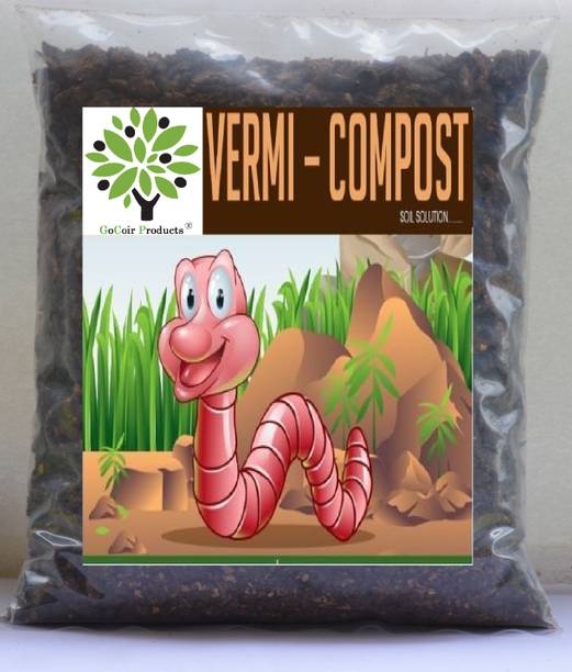GoCoir Products Organic Vermicompost Fertilizer manure for Plants (2 kg, Powder) Manure