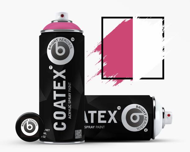 COATEX 9010-4101 Pure White & Rubin Pink Spray Paint 400 ml