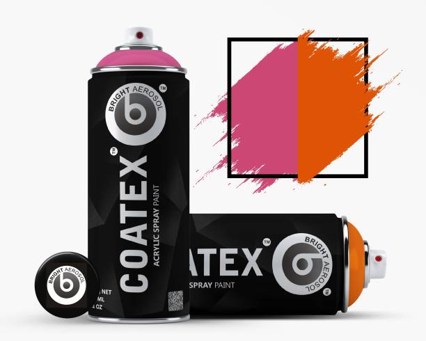 COATEX 2004-4101 Pure Orange & Rubin Pink Spray Paint 400 ml