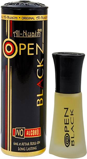 Al-Nuaim Exclusive Series Open Black Alcohol Free Attar Roll On - 6ml Floral Attar