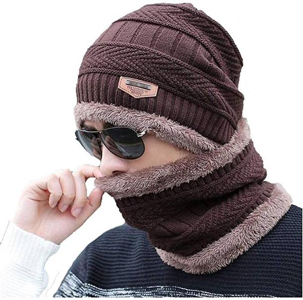 frokht Self Design Beanie Cap