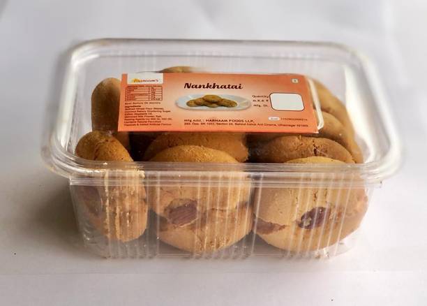 HARNAAM'S BADAM NANKHATAI - PACK OF 2 - 600 GRAMS - TRADITIONAL INDIAN BAKERY BISCUITS / COOKIES Bakery Biscuit
