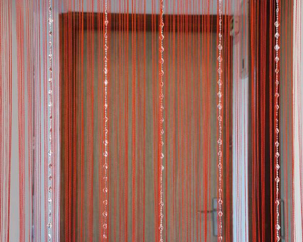 PINDIA 213.36 cm (7 ft) Polyester Semi Transparent Door Curtain Single Curtain
