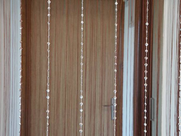 PINDIA 213.36 cm (7 ft) Polyester Semi Transparent Door Curtain Single Curtain