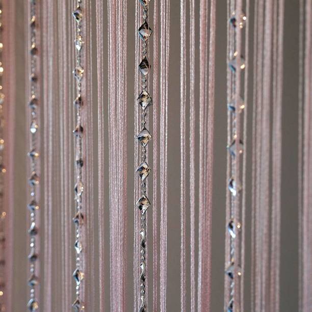 PINDIA 213.36 cm (7 ft) Door Polyester Semi Transparent Curtain Single Curtain