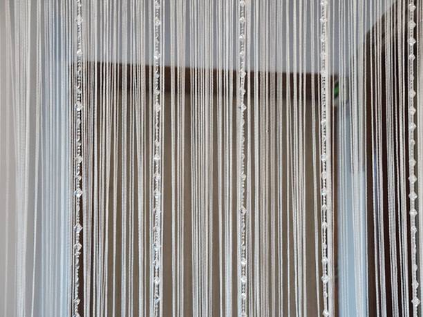 PINDIA 213.36 cm (7 ft) Polyester Semi Transparent Door Curtain Single Curtain
