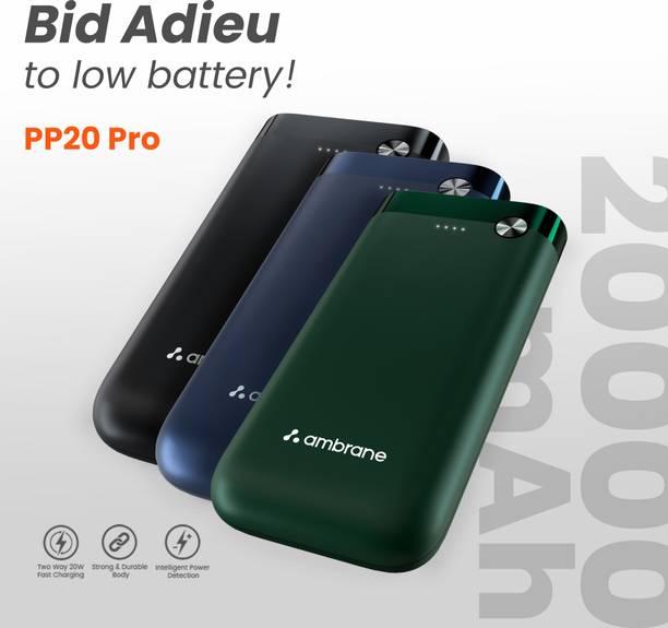 Ambrane 20000 mAh 20 W Compact Pocket Size Power Bank