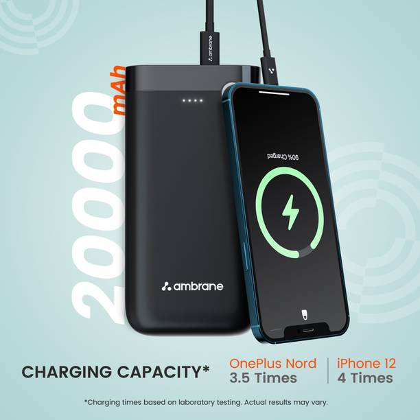 Ambrane 20000 mAh 20 W Compact Pocket Size Power Bank