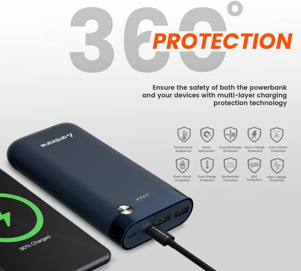 Ambrane 20000 mAh 20 W Compact Pocket Size Power Bank