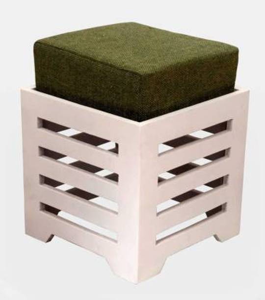 KHANSHOPEE Wooden Stool for Living Room with Cushion | Side Stool | Table for Bedroom | Stool for- Dressing Table, Bedside, Home, Office, Balcony Living & Bedroom Stool Living & Bedroom Stool