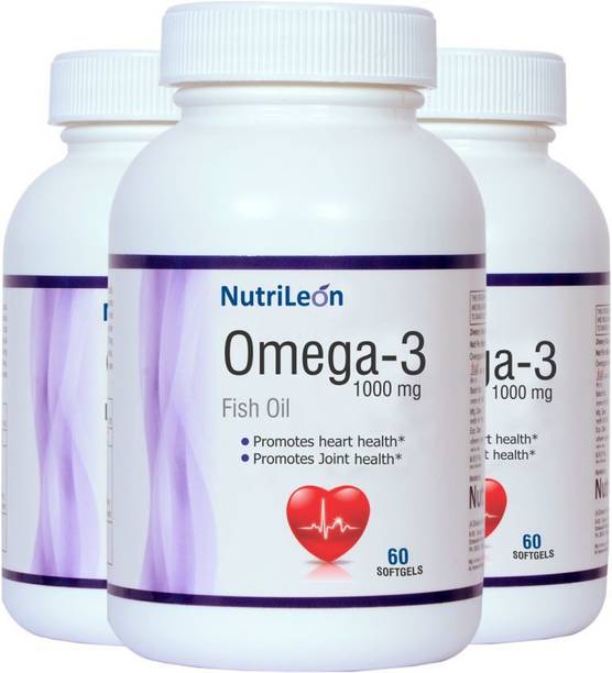 NutriLeon Omega 3 Fish Oil 1000mg (Pack of 3)