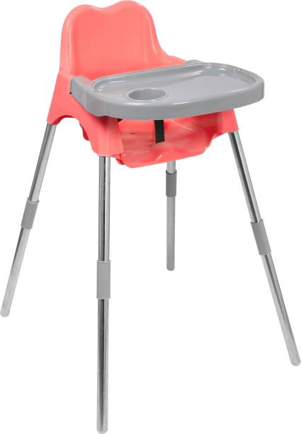 Esquire Luna Baby Dining Chair with Tray, Pink-Grey Colour