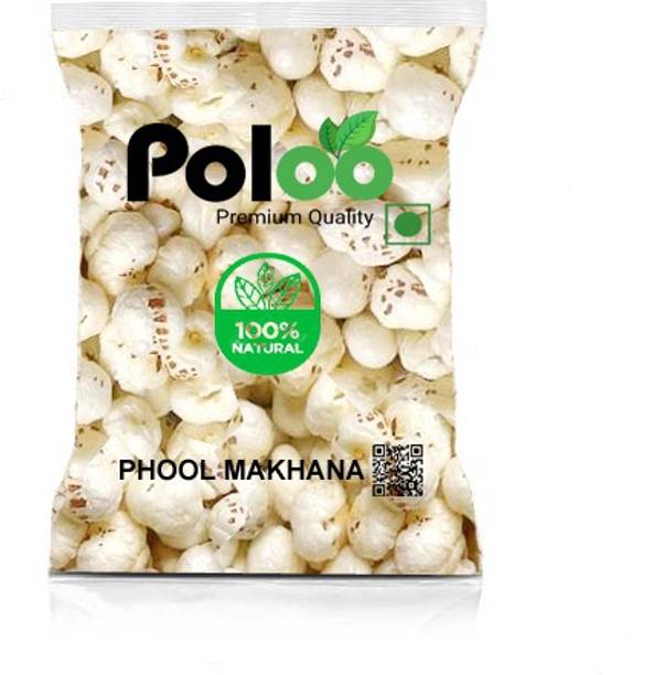 Poloo Jumbo Handpicked Phool Makhana/ Lotus Seeds /Fox Nuts Big Size (Pop / Gorgon Nut Puffed Kernels ) , 250 Grams Phool Makhana