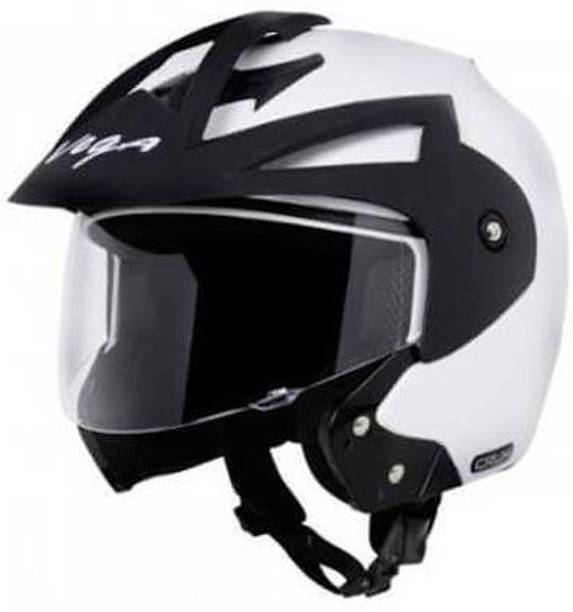 VEGA CRUX HI-QUALITY OPEN FACE WHITE 580 MM SIZE (M) Motorbike Helmet