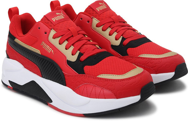 red colour puma shoes