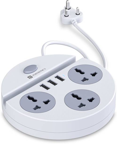 Portronics Power Plate 5 1500W 3USB + 3  Socket Extension Boards