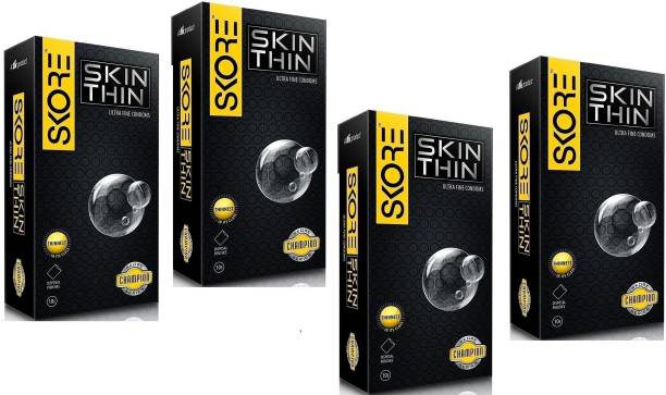 SKORE Skin Thin Ultra Fine Condom Each (10n) Set of 4 Condom