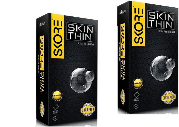 SKORE (Skin Thin Ultra Fine Condom) Each 10n Set of 2 Condom